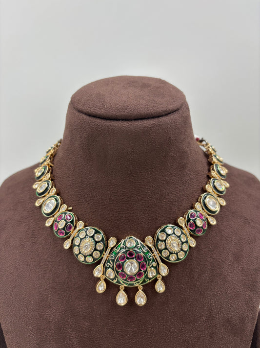 KAVYA KUNDAN PREMIUM MOISSANITE NECKLACE