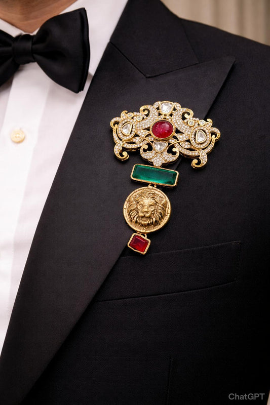 Sabyasachi Men/Women Rubby Brooch-G351300