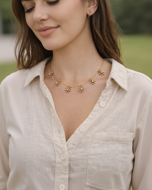 Invisible Star Design Necklace-G35300