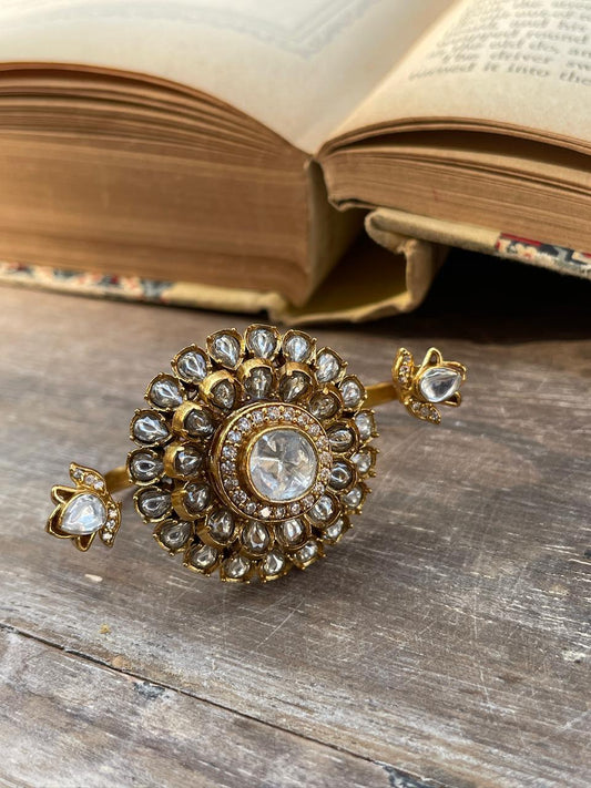 Mossainite Mona Two Finger Ring