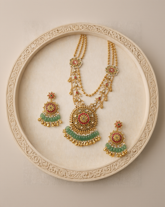 Long Lariat Rani Heritage Necklace Set-G3518700