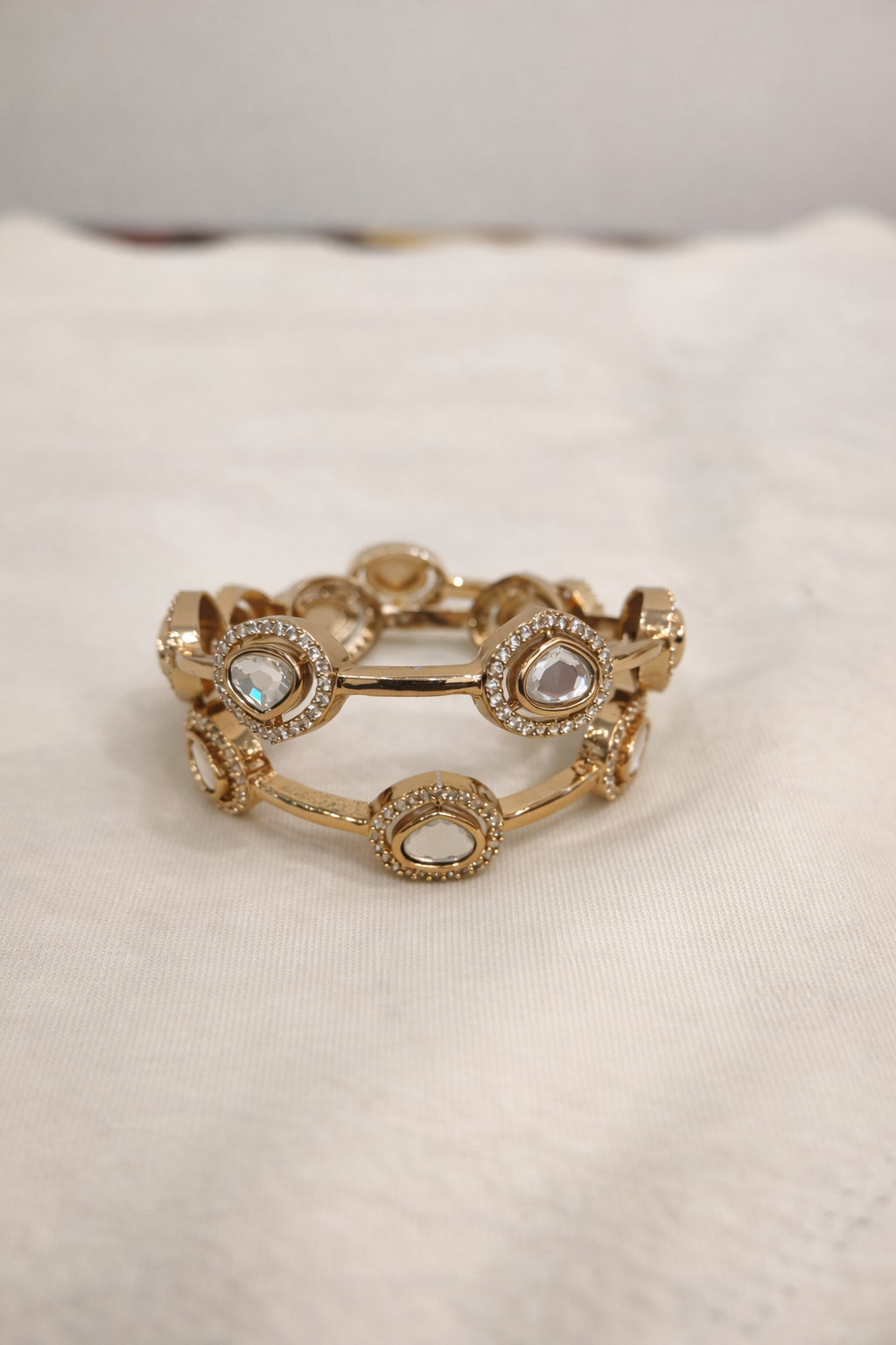 Mossainite White Bangles