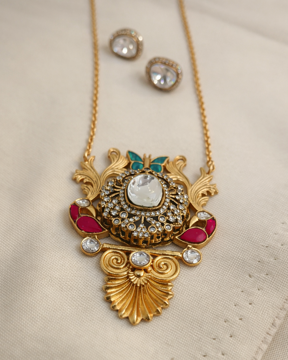 Premium Jadav Jadtar Pendant set-G352600