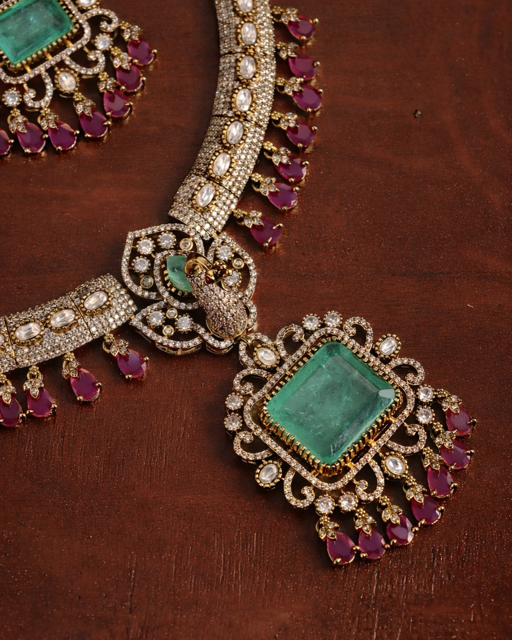 Royal Emerald & Ruby Victorian Choker Set-G355400