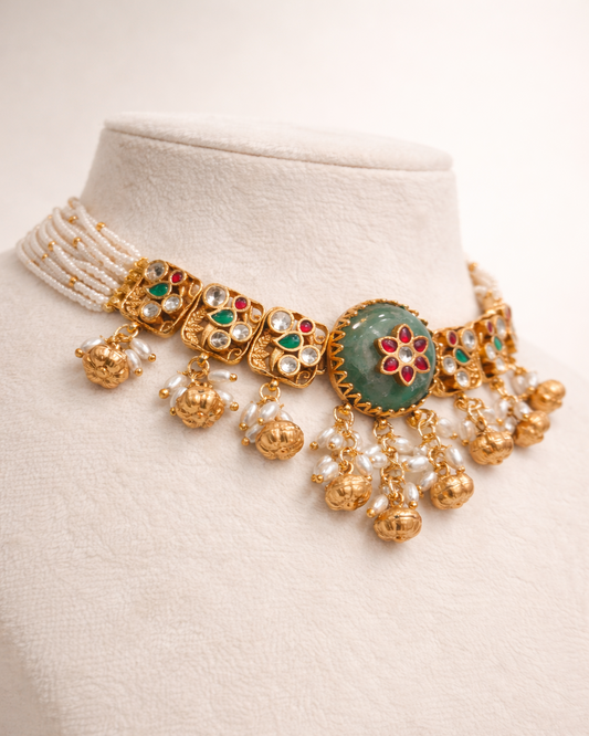 Green Onyx Heritage Choker Set-G355200