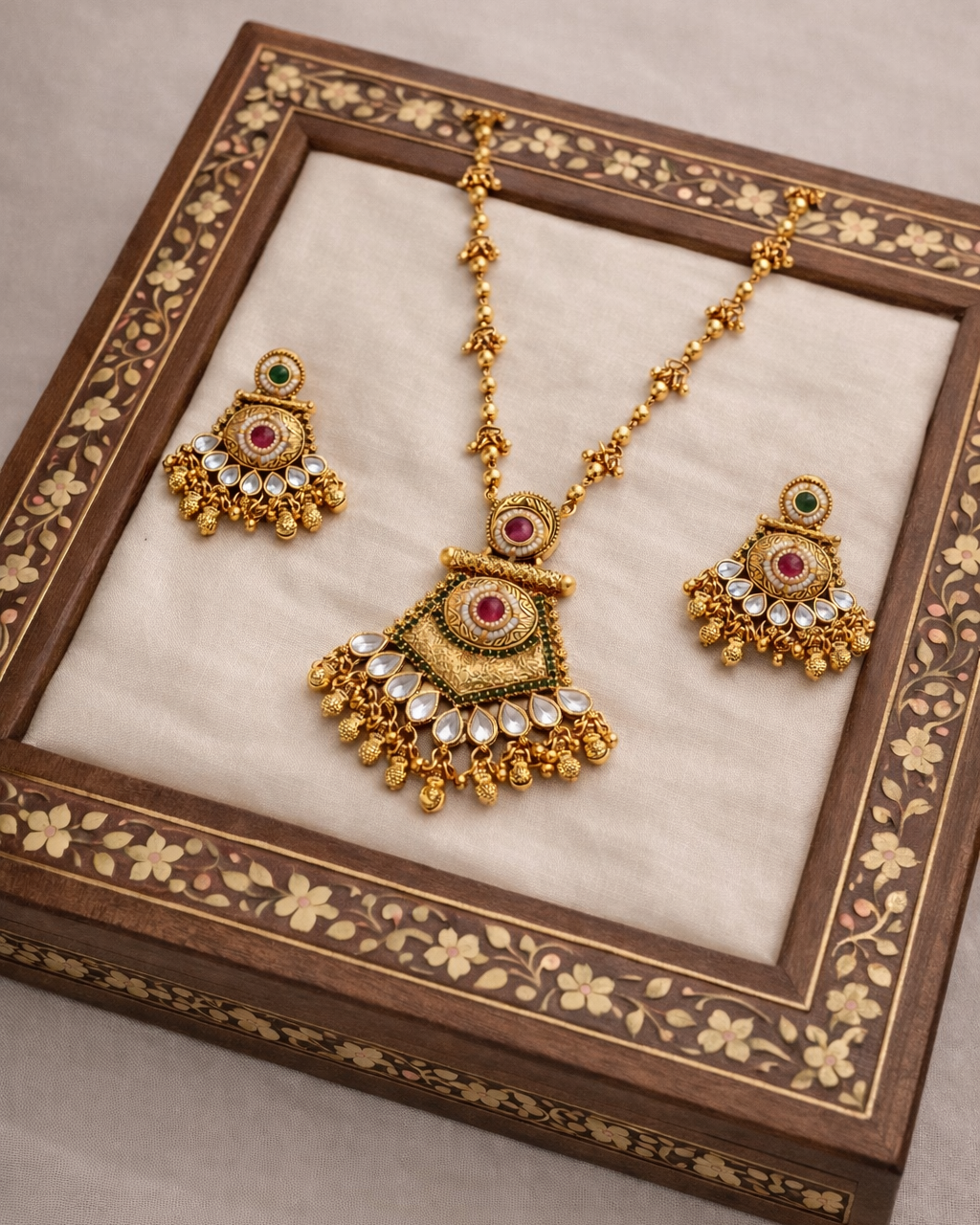 Lariat Ghugharu Pendent Set-G352600