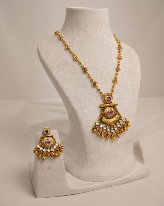Lariat Ghugharu Pendent Set-G352600