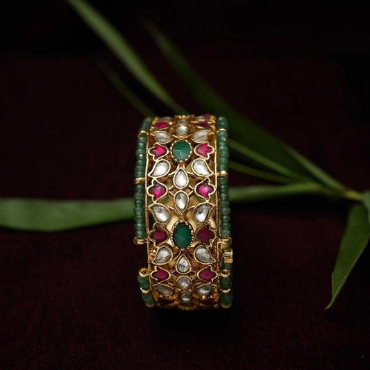 Gold Plated Jadau Polki Bangles