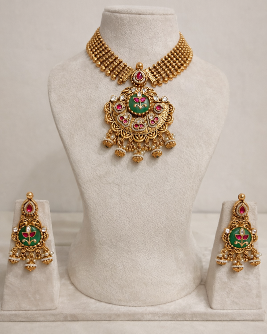 Rajawadi Haritage Necklace set-G355700