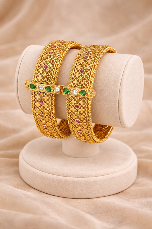 Chandan floral motifs Bangles
