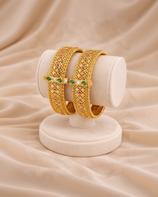 Chandan floral motifs Bangles-G352800