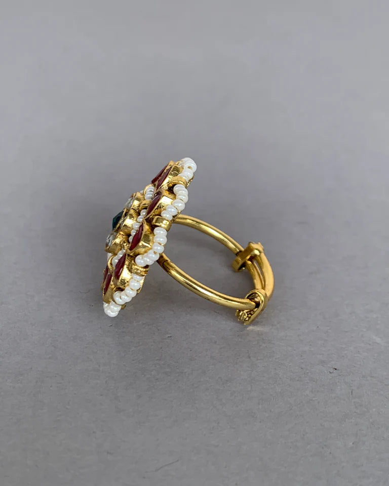 Gold Plated Pachi Kundan Ring-G351000