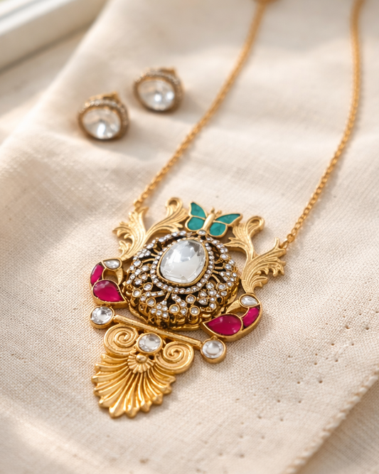 Premium Jadav Jadtar Pendant set-G352600