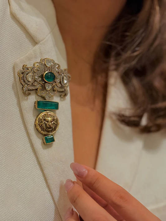 Sabyasachi Men/Women Mint Brooch