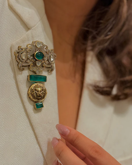 Sabyasachi Men/Women Mint Brooch-G351300
