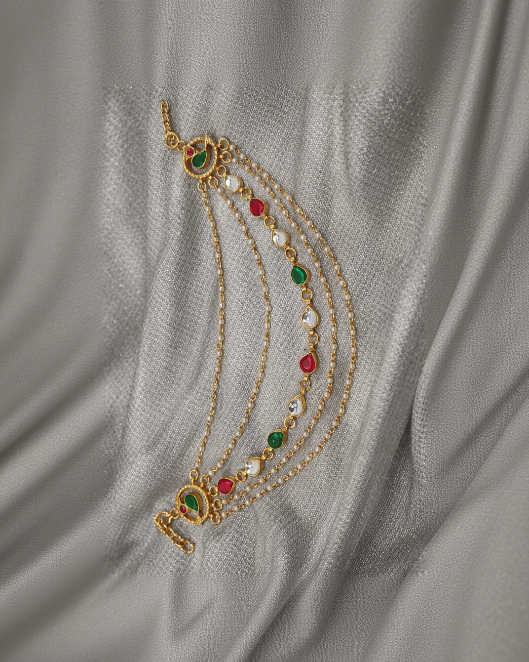 Jadav Heritage Pearle Ear Chain-G352200
