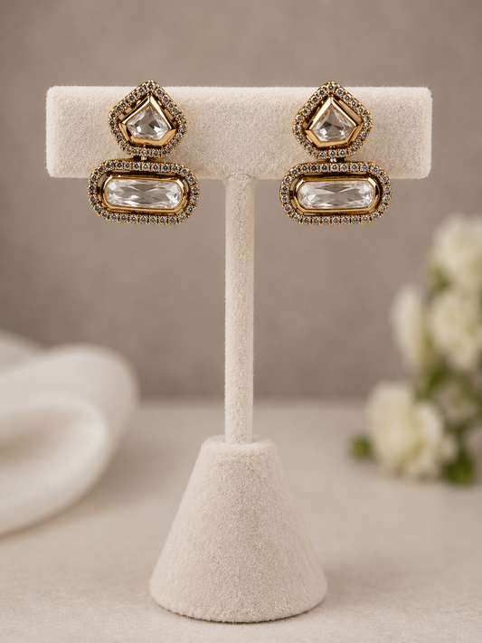 Moissanite Gold-Tone Necklace Set-G422900