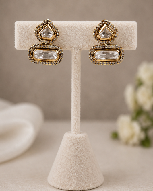 Moissanite Gold-Tone Necklace Set-G422900