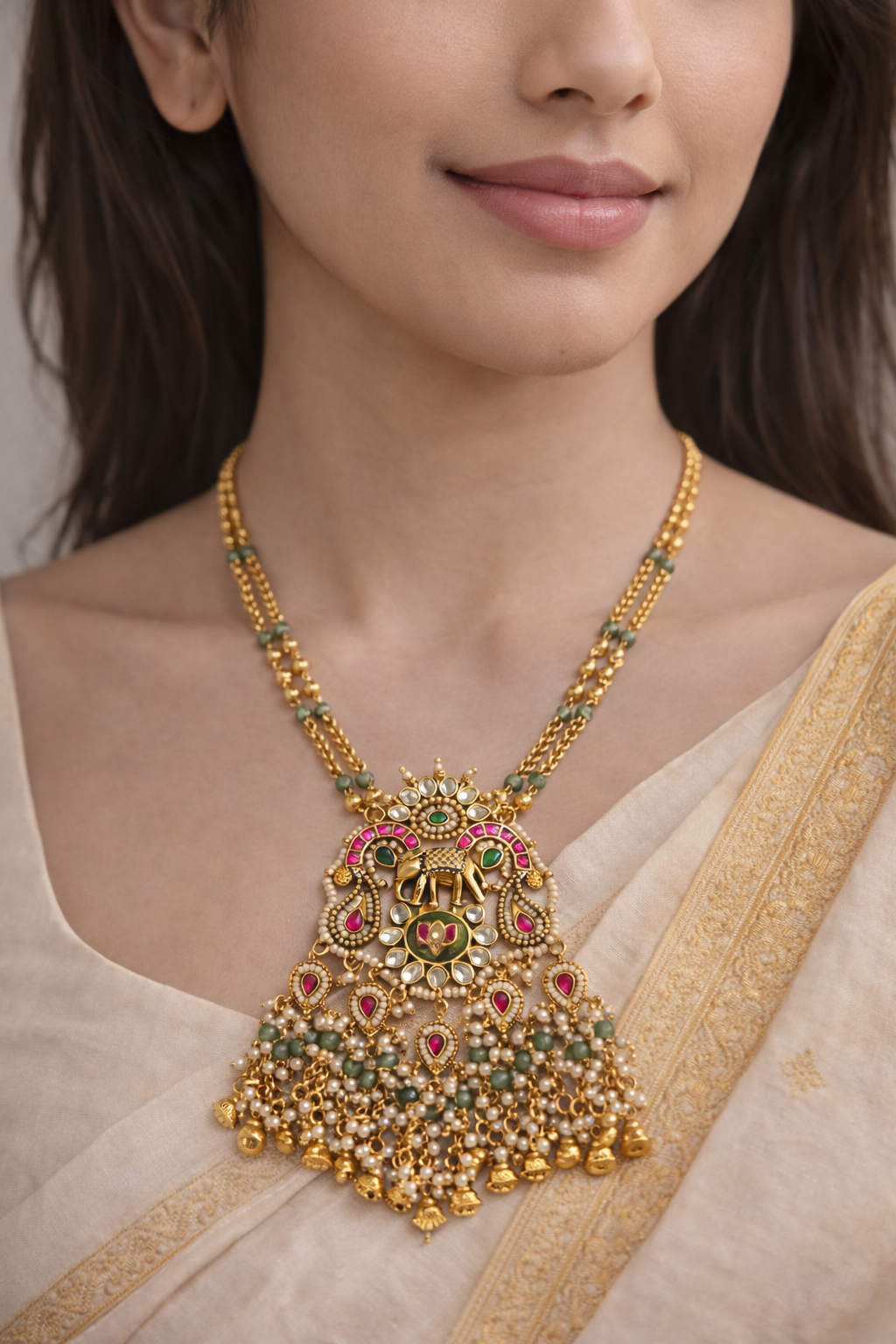 Heritage Jadaau Rubbana Long Necklace Set