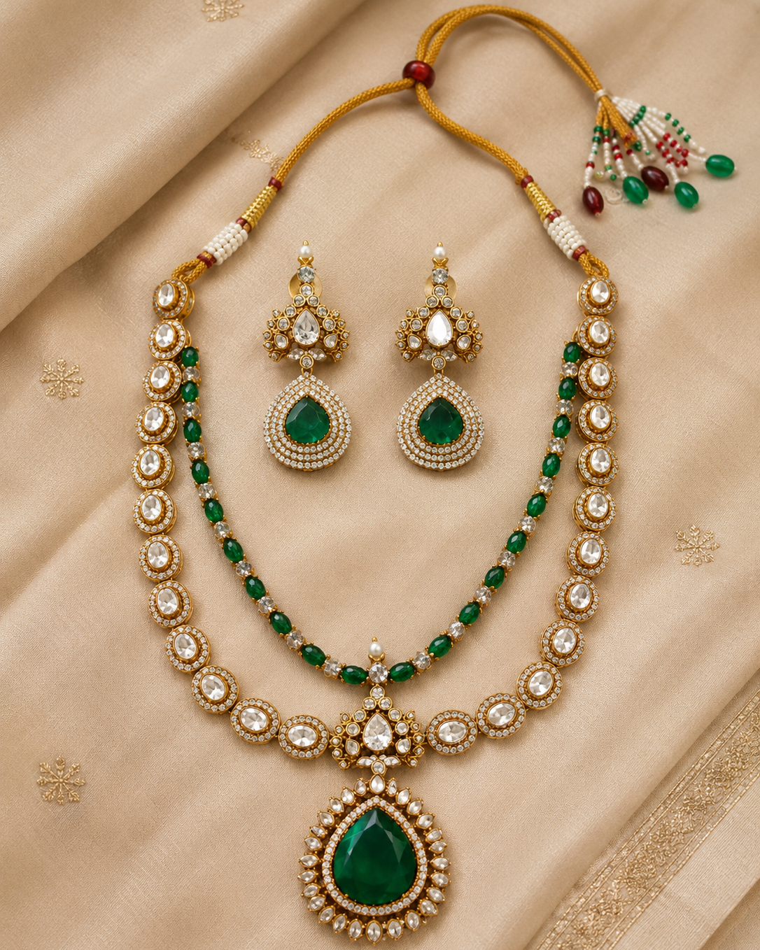 Two Line Mossainite Necklace-G354400
