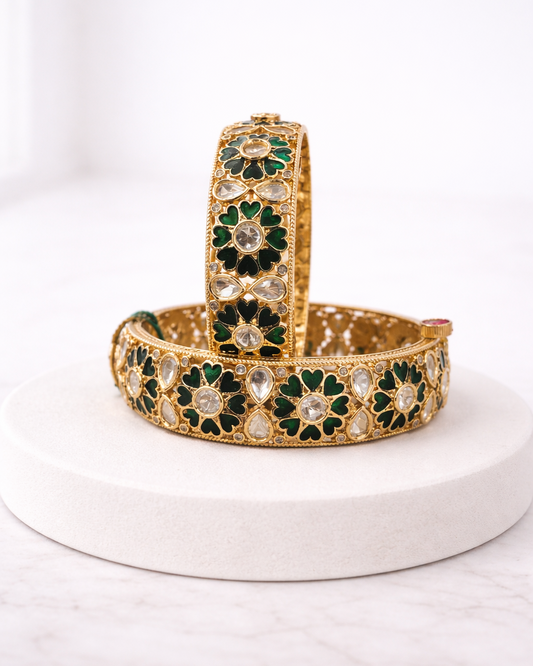 Meenakari Kundan Bangles (Set of 2)-G352700