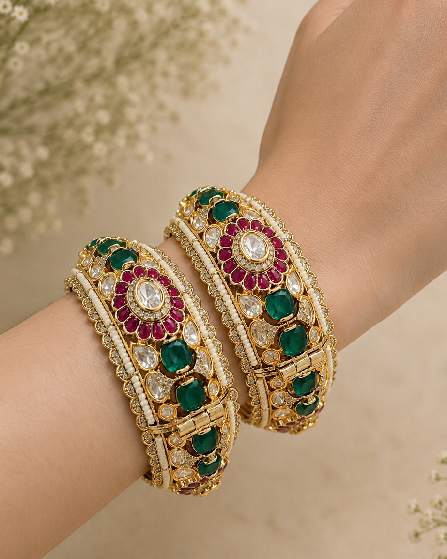 Pachi Kundan Bangles-G7511800