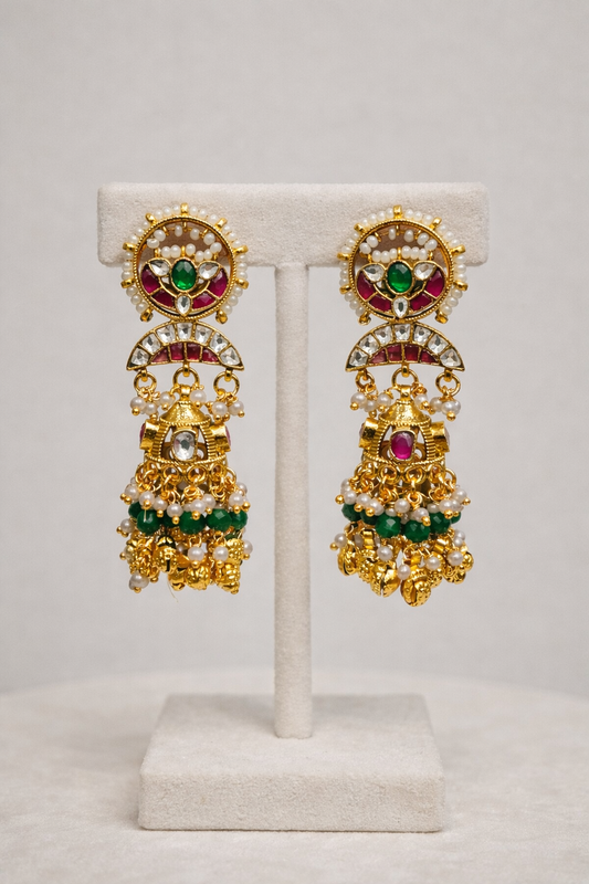 Jadau Kundan Heritage Earrings