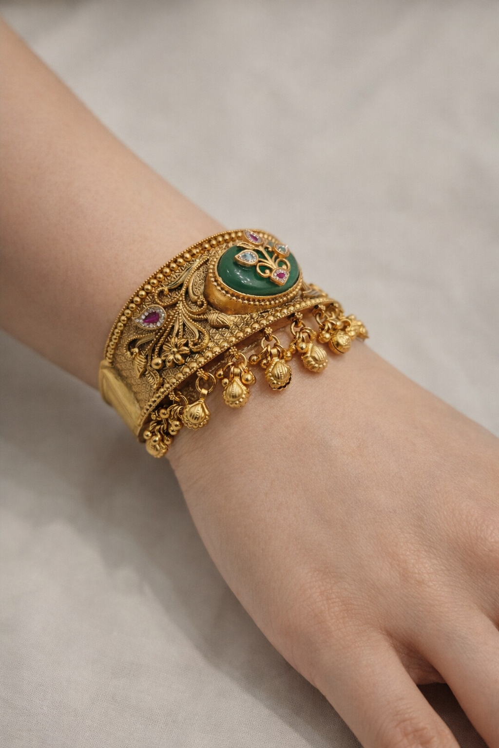 Gold Plated Rajwadi Bangles(Set of 2)