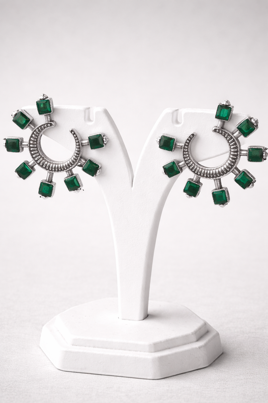 Oxidized Silver Earings Stands-G35350
