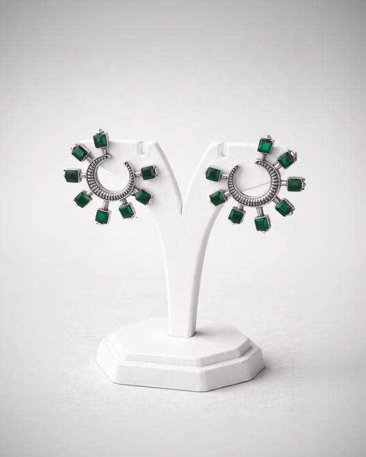 Oxidized Silver Earings Stands-G35350