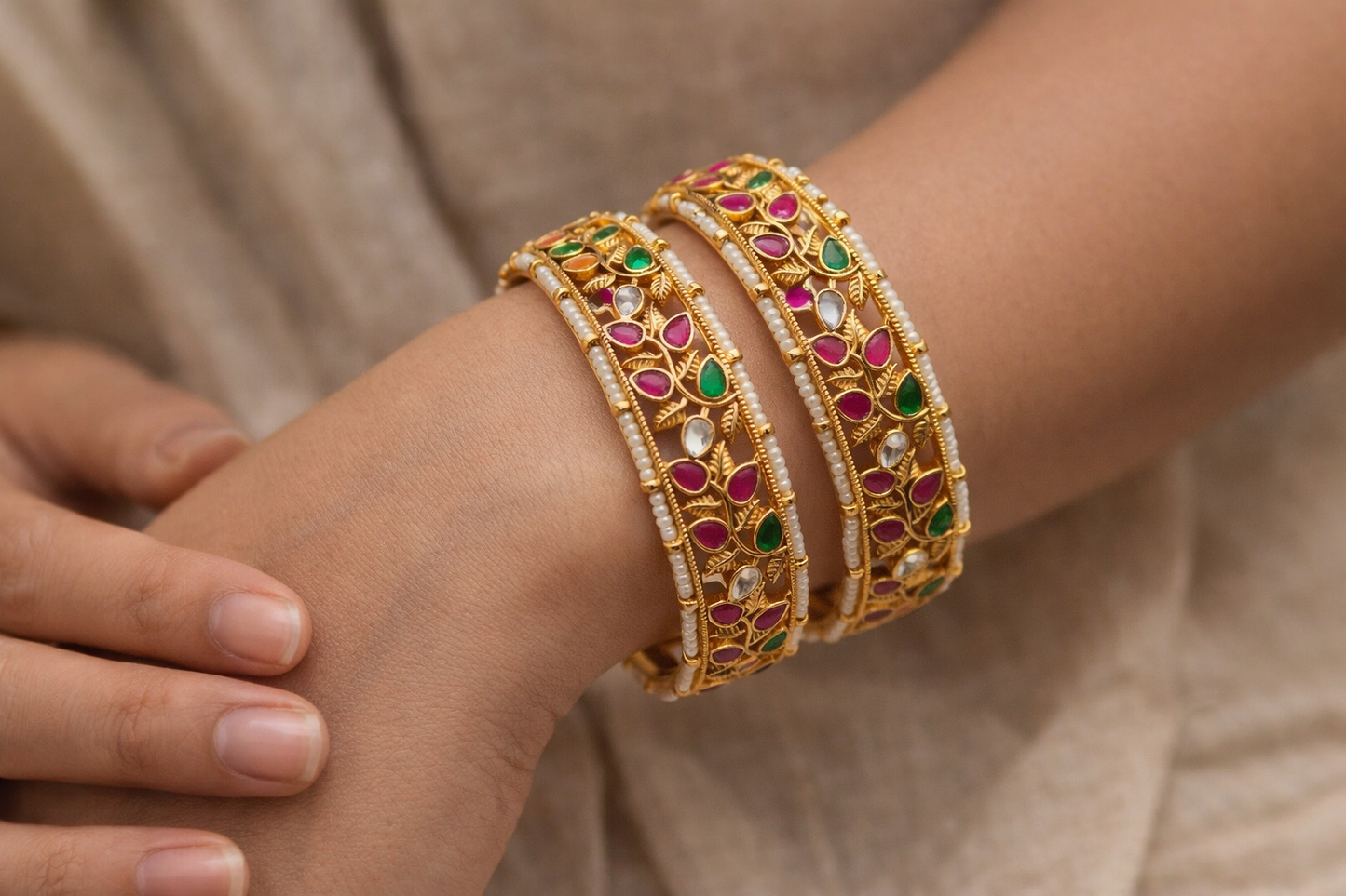 Jadav Heritage Bangles(Set of 2)