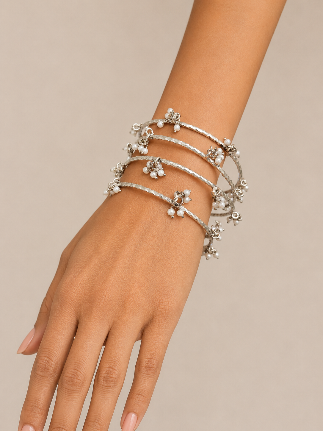 German Silver Ghungroo Bangles(Set of 4)-G761300