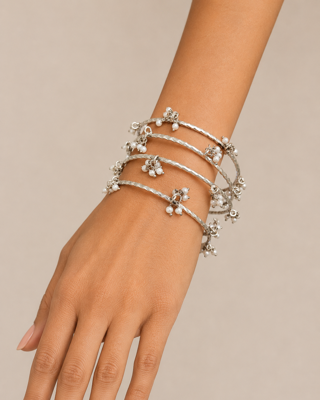 German Silver Ghungroo Bangles(Set of 4)-G761300
