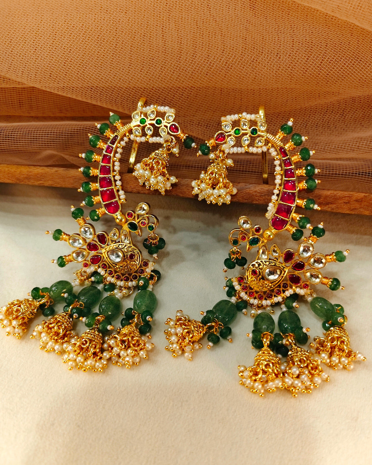 Jadav Kundan Earrings(Ear Cuffs)-G355300