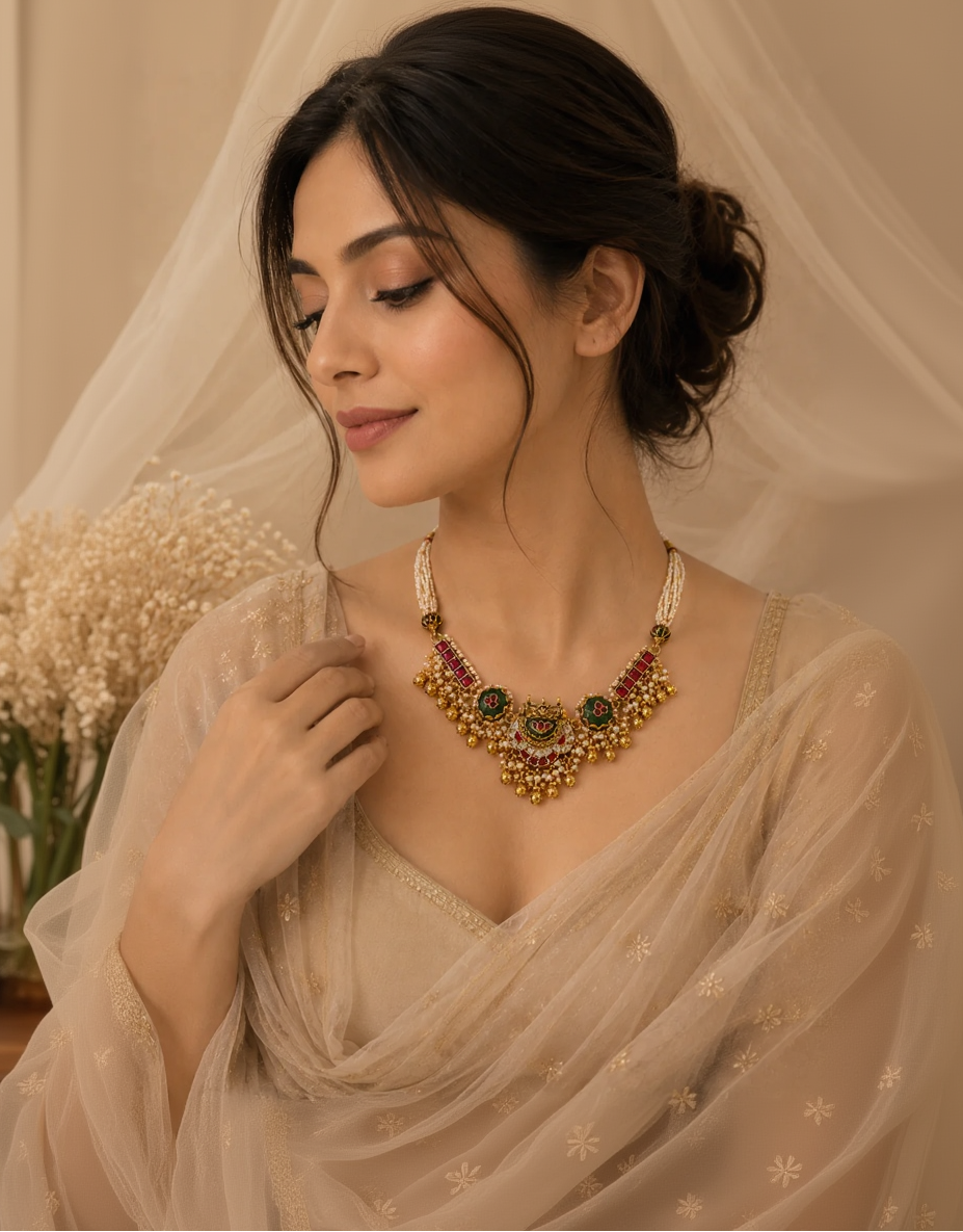 Jadau Necklace Set-G45200