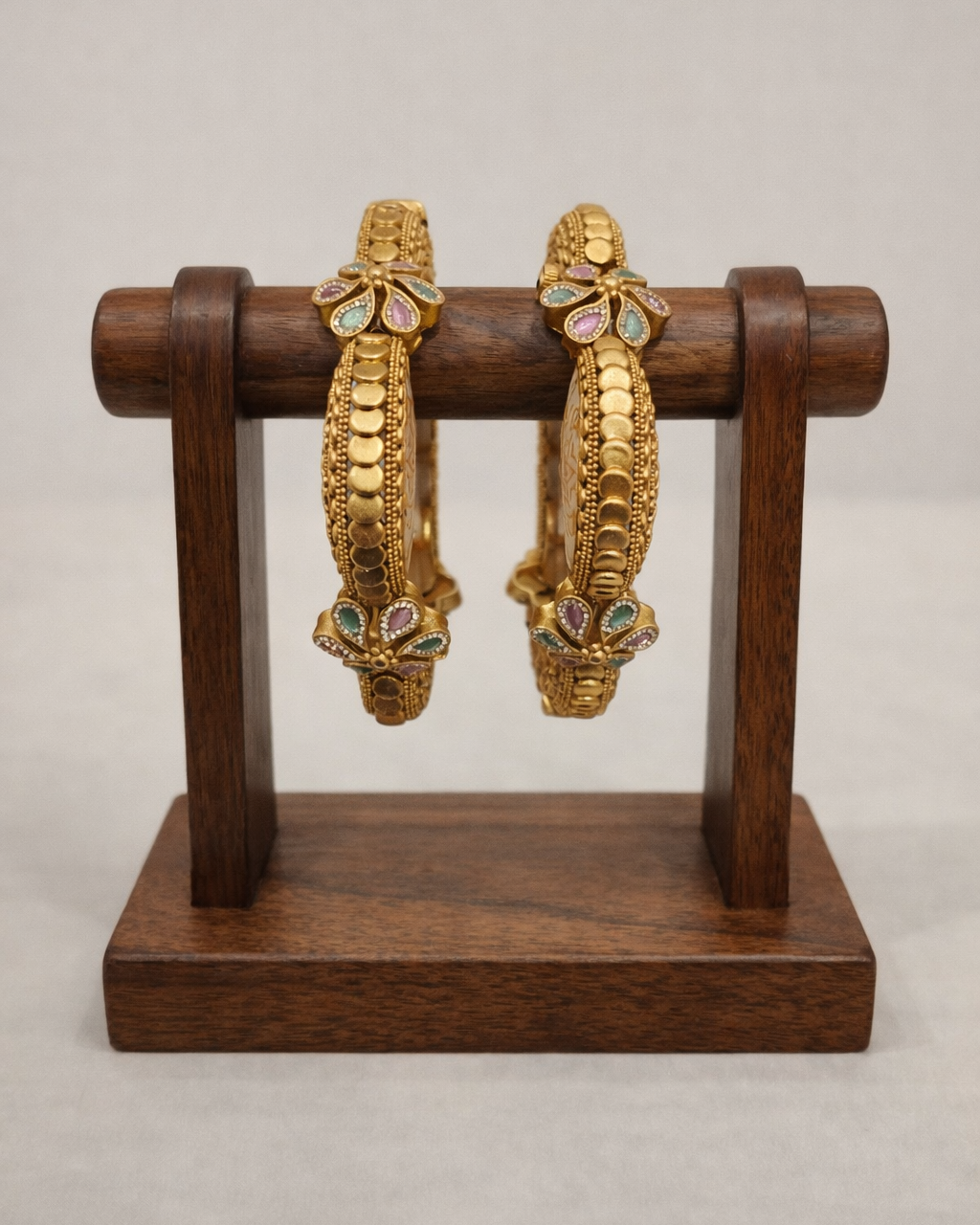 Gold-Plated Kada Bangles(Set of 2)-G355800