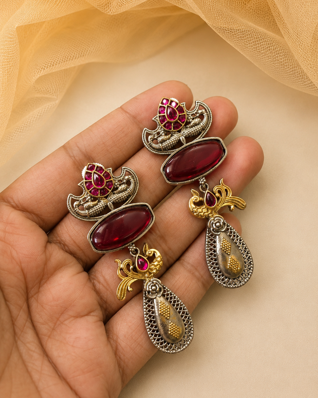 Fusion-Oxidised Earings-G11450