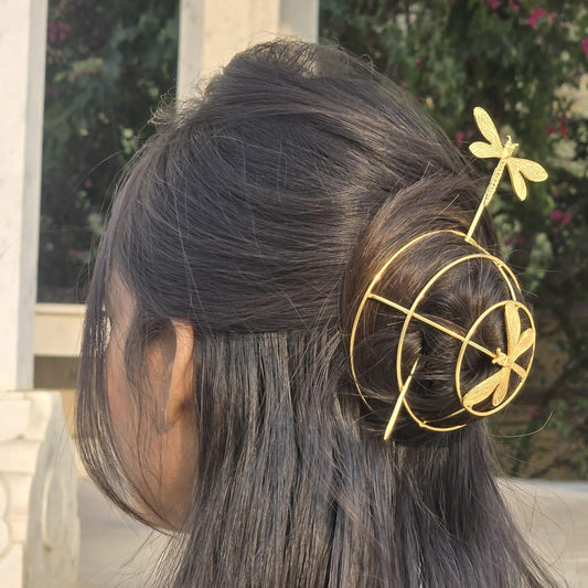 Gold tone Hair Bun Cage-G22500