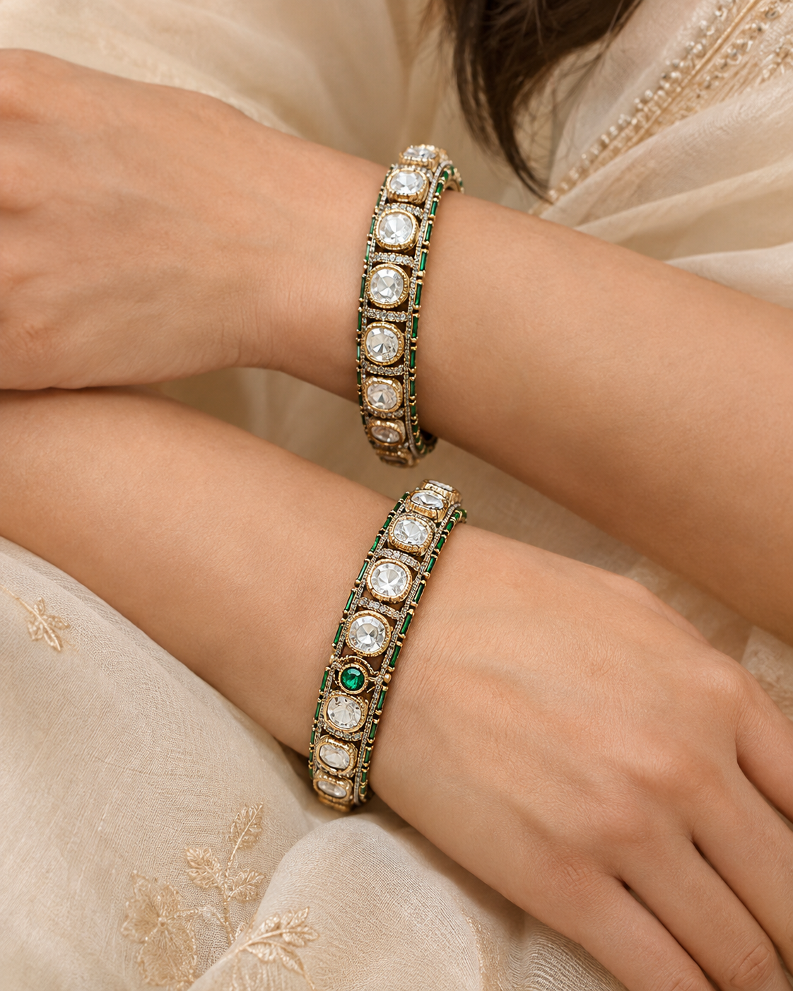 Moissanite Kada Bangles-BGL2320