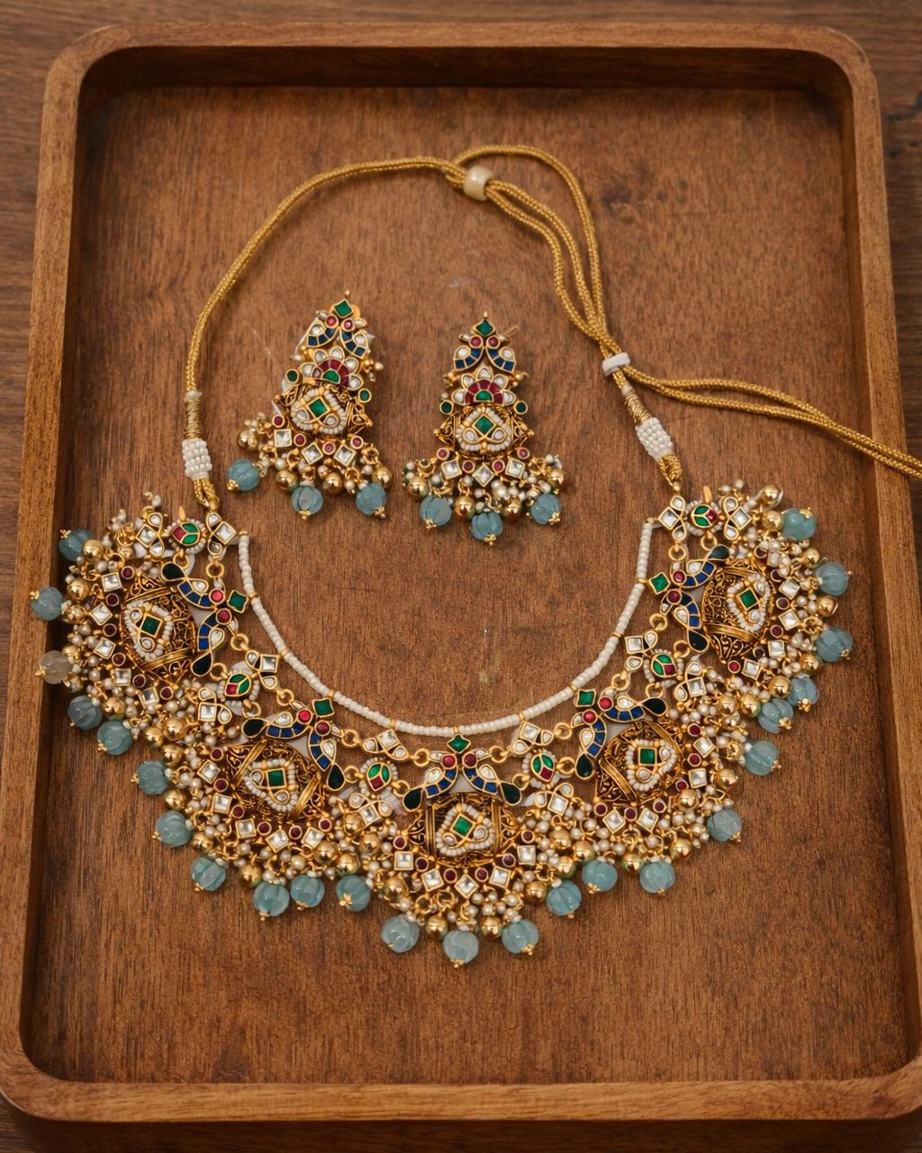 Heritage Kundan Polki Dodi Necklace Set-G3518100