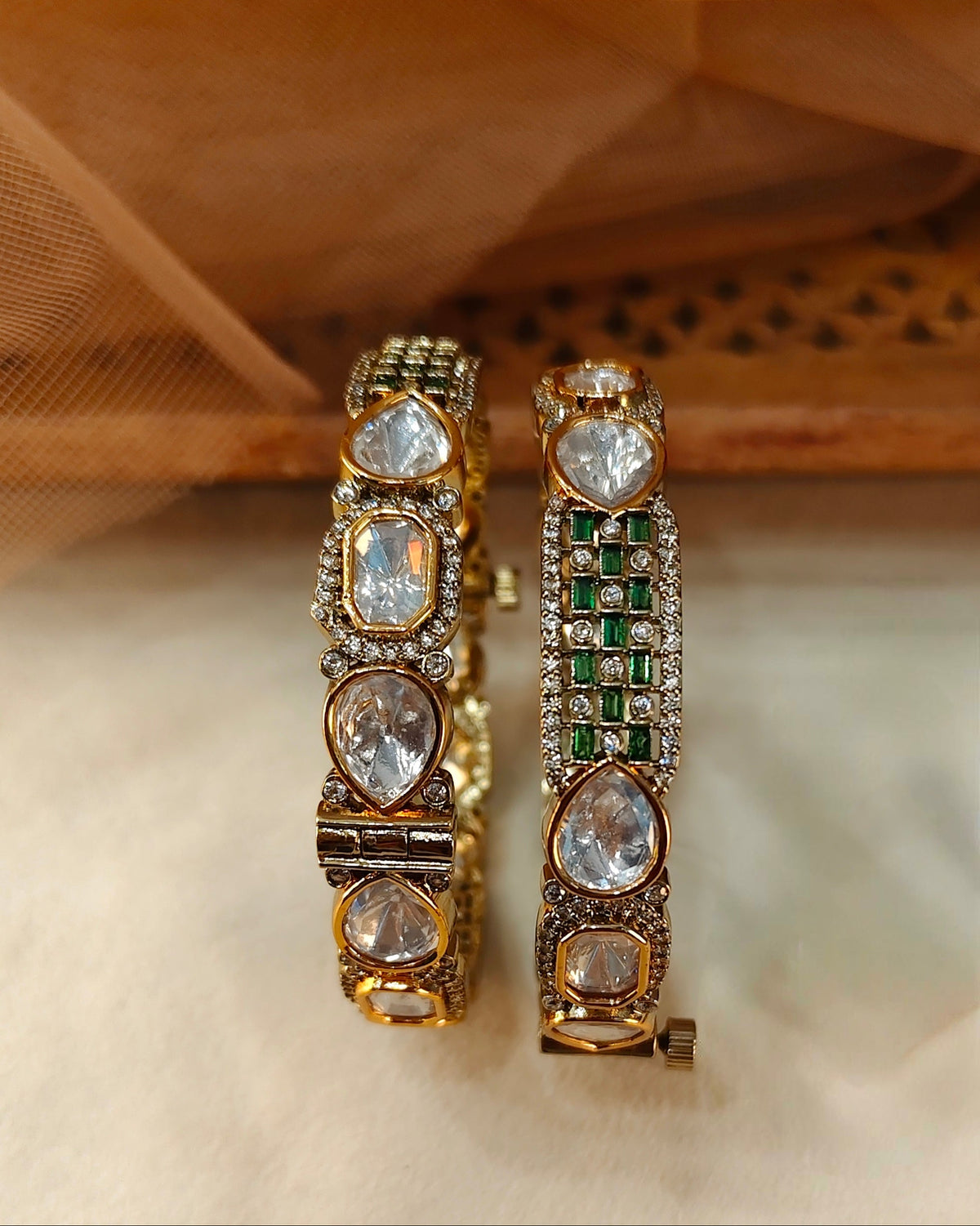 Moissanite Bangles(Set of 2)-G154500