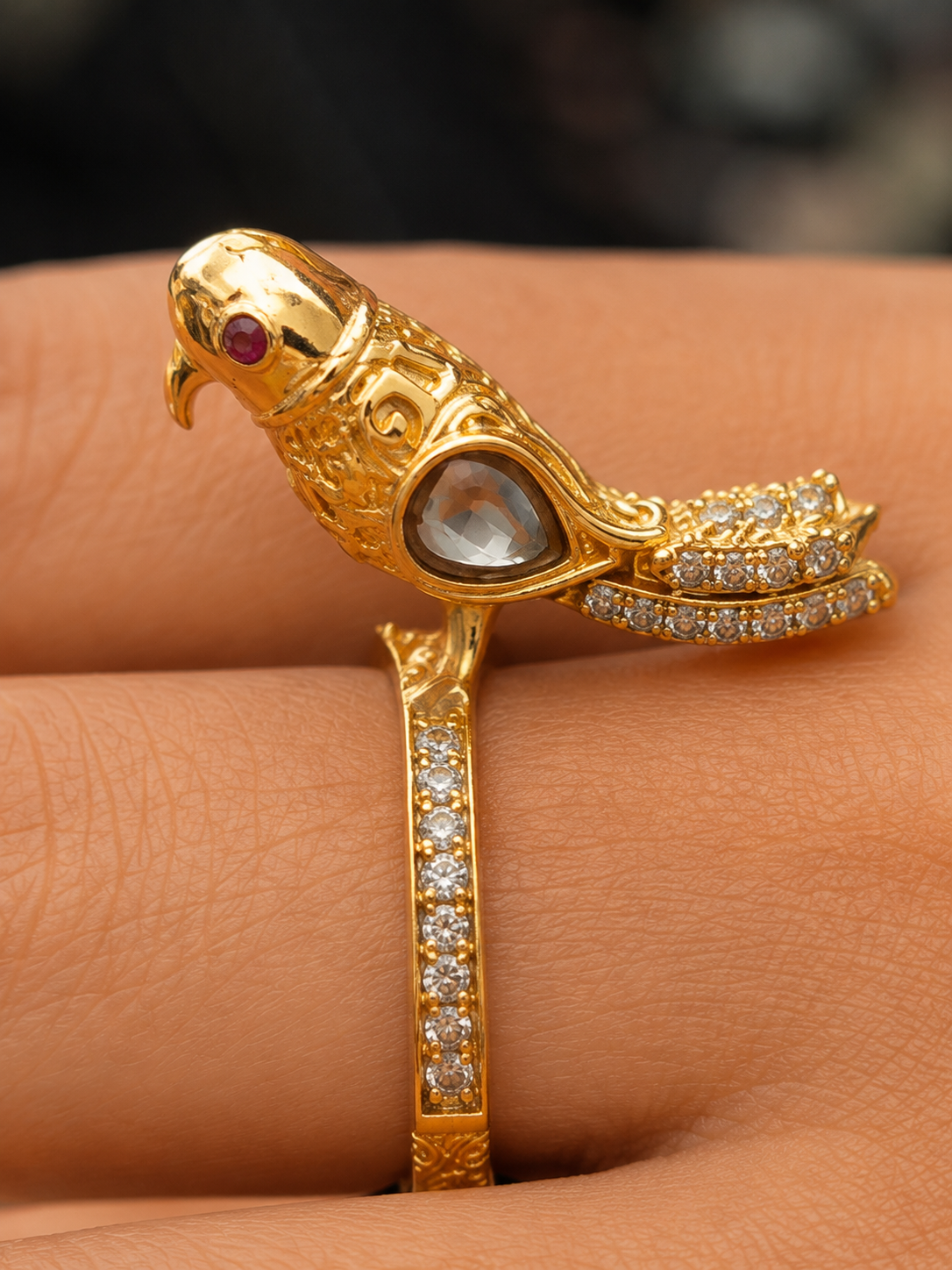 Parrot Adjustable Cocktail Ring-G11700
