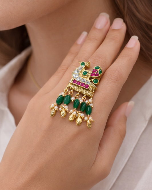 Jadau kundan ring-G351800