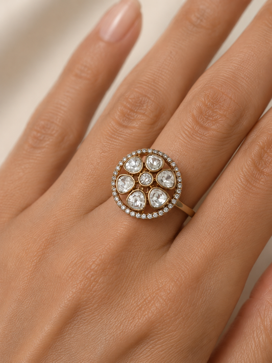 Kundan Statement Ring-G11650