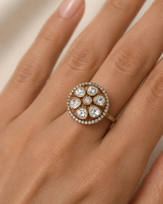 Kundan Statement Ring-G11650