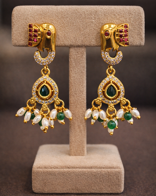 Lakshmi Temple Necklace Set-G753500