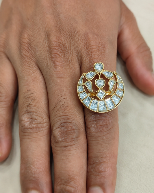 White Jadau Ring-G151100