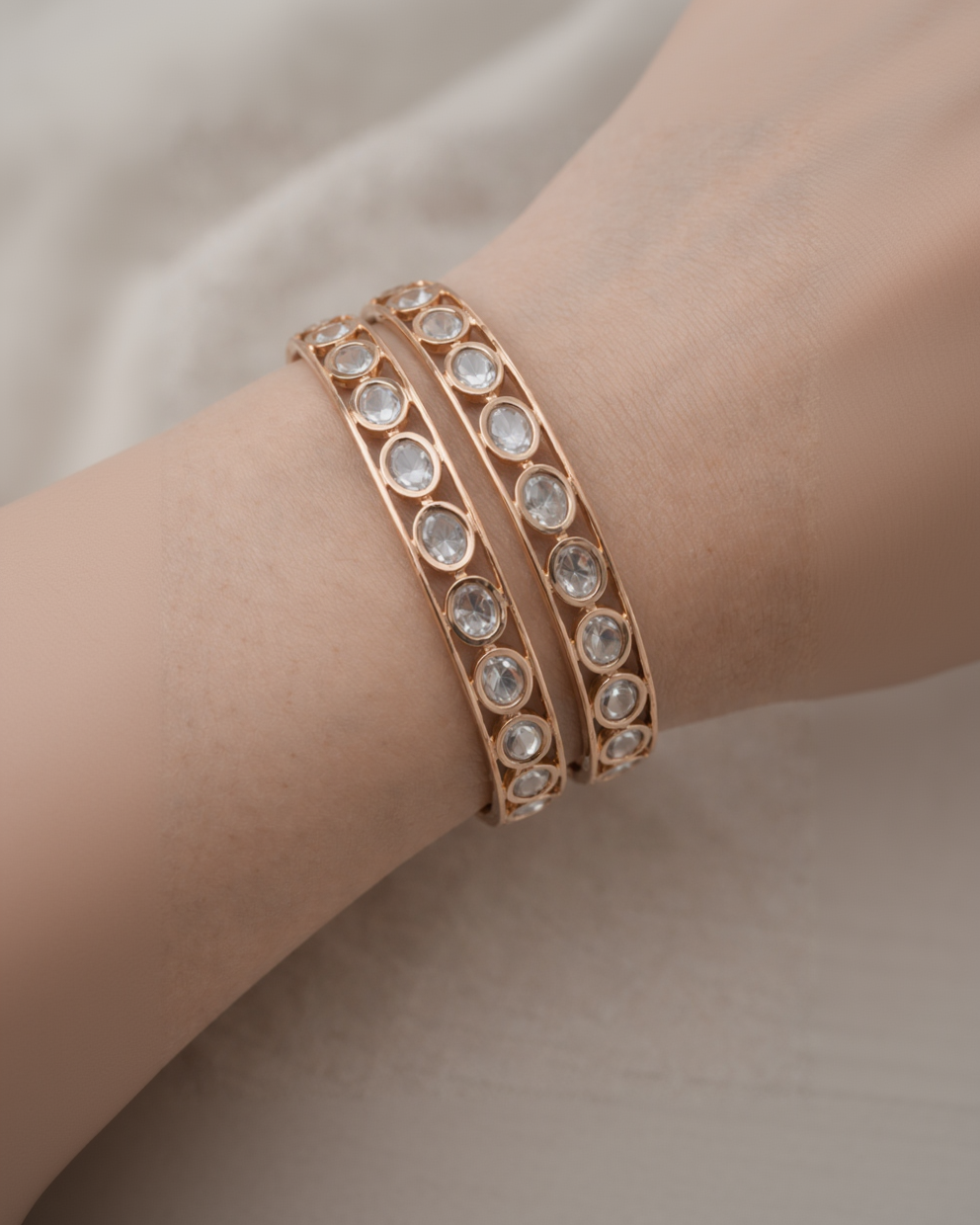 Kundan Polki Designer Bangles-G351800