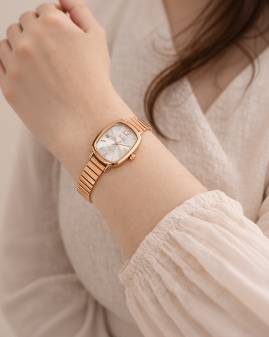 Stainless steel Gold Square Watch-G351000
