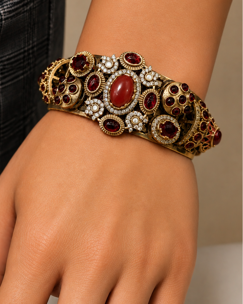 Sabyasachi-Navratan Handcrafted Cuff-G782300